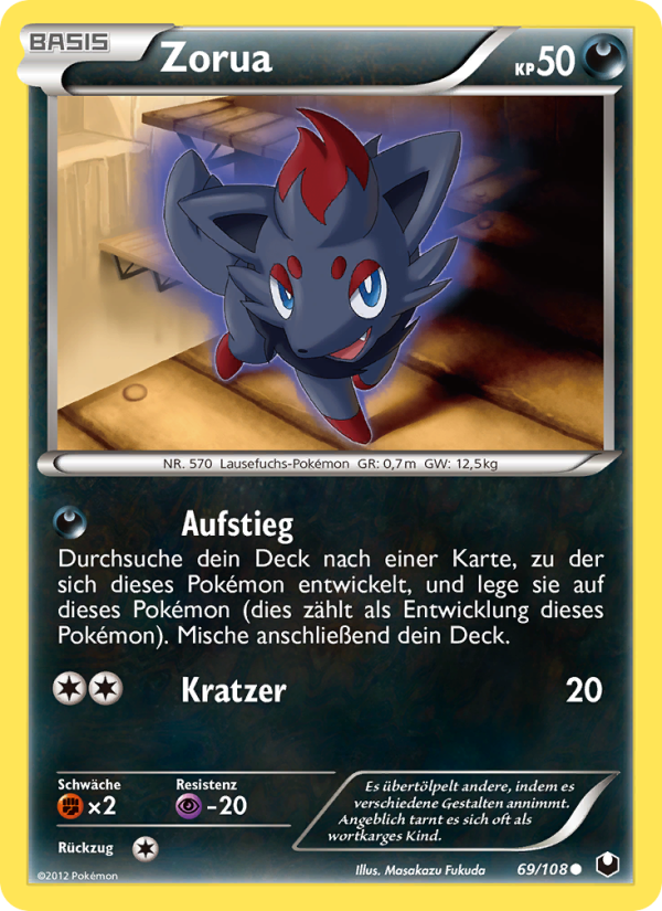 Zorua 69 — Dark Explorers (German Pokémon TCG card)