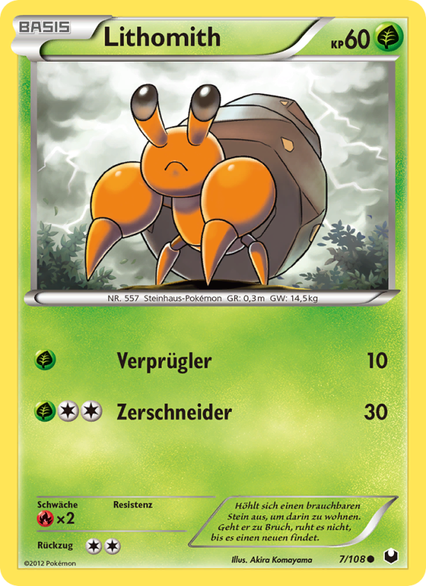 Lithomith 7 — Dark Explorers (German Pokémon TCG card)