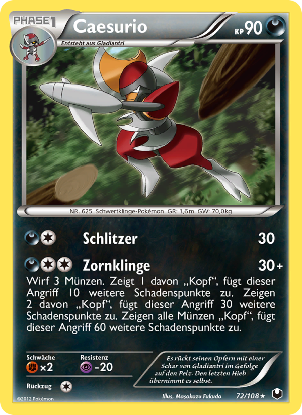Caesurio 72 — Dark Explorers (German Pokémon TCG card)
