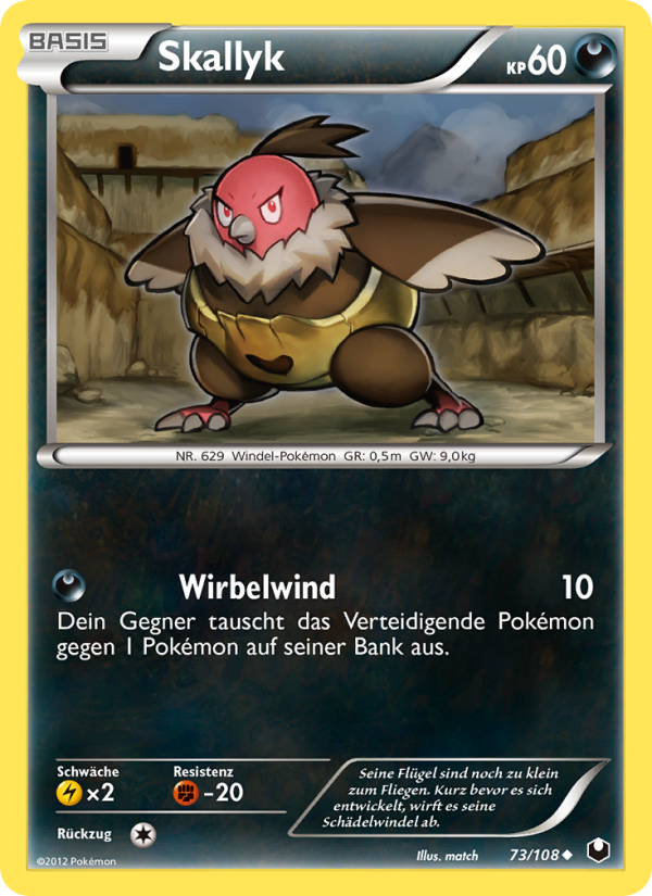 Skallyk 73 — Dark Explorers (German Pokémon TCG card)