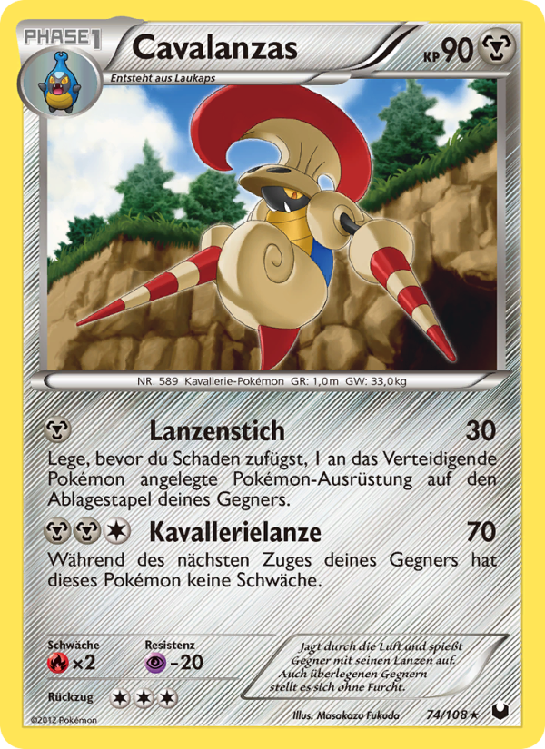 Cavalanzas 74 — Dark Explorers (German Pokémon TCG card)