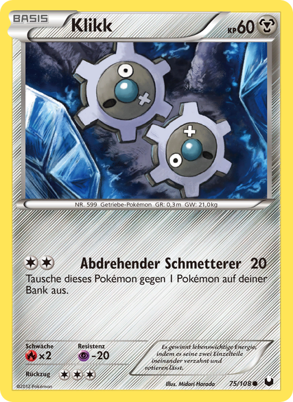 Klikk 75 — Dark Explorers (German Pokémon TCG card)