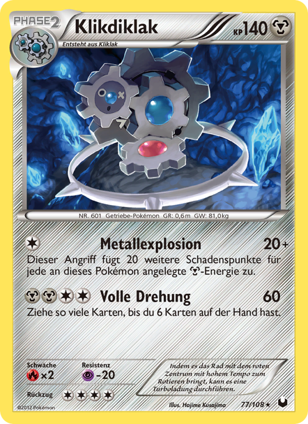 Klikdiklak 77 — Dark Explorers (German Pokémon TCG card)
