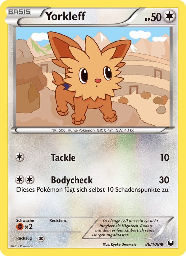 Yorkleff 86 — Dark Explorers (German Pokémon TCG card)