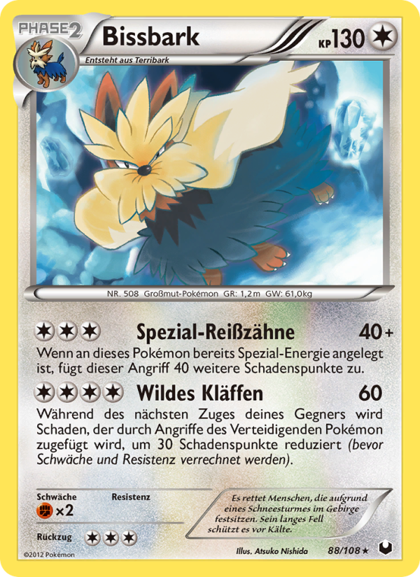 Bissbark 88 — Dark Explorers (German Pokémon TCG card)