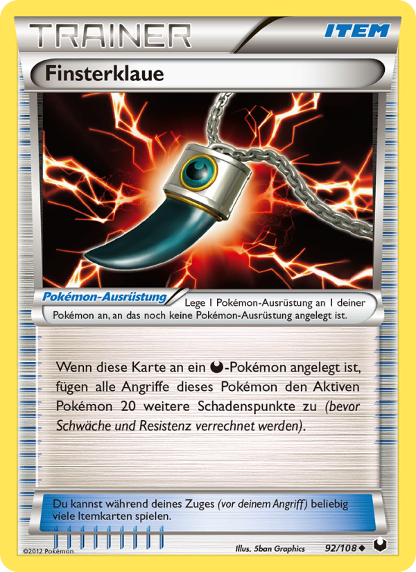 Finsterklaue 92 — Dark Explorers (German Pokémon TCG card)