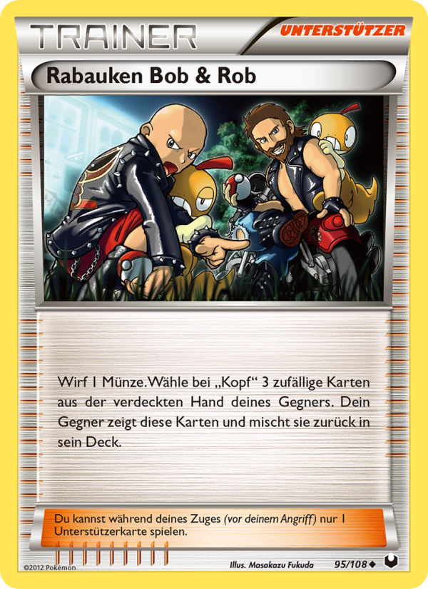 Rabauken Bob & Rob 95 — Dark Explorers (German Pokémon TCG card)