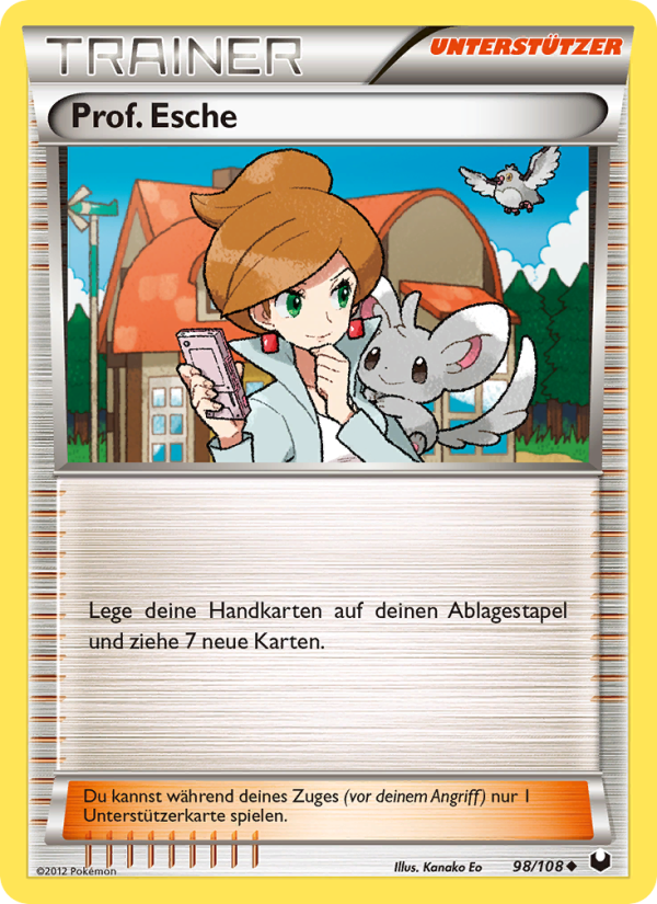 Prof. Esche 98 — Dark Explorers (German Pokémon TCG card)