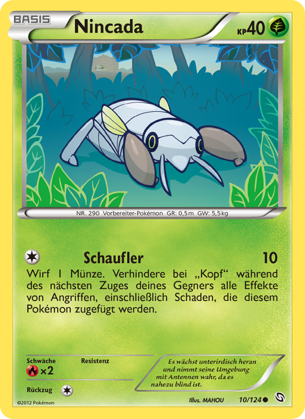 Nincada 10 — Dragons Exalted (German Pokémon TCG card)