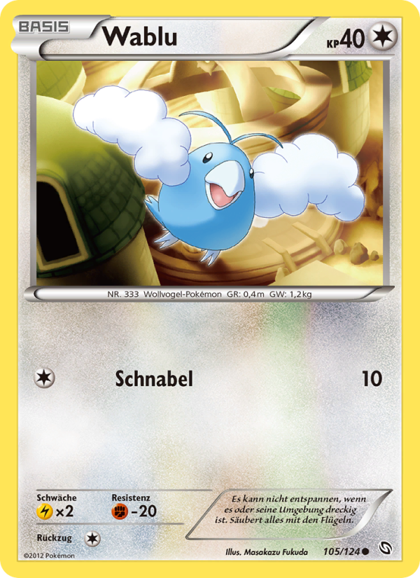 Wablu 105 — Dragons Exalted (German Pokémon TCG card)