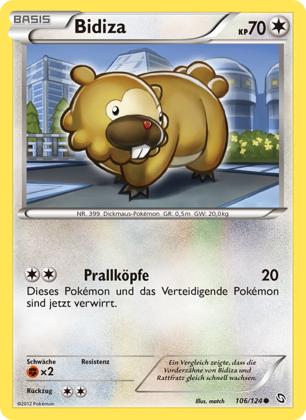 Bidiza 106 — Dragons Exalted (German Pokémon TCG card)