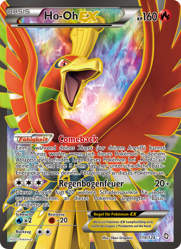 Ho-Oh-EX 119 — Dragons Exalted (German Pokémon TCG card)