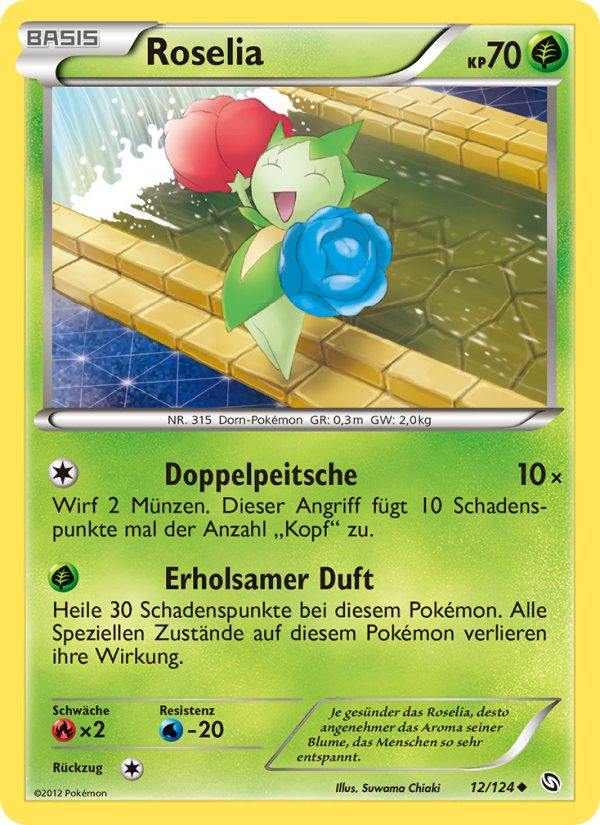 Roselia 12 — Dragons Exalted (German Pokémon TCG card)
