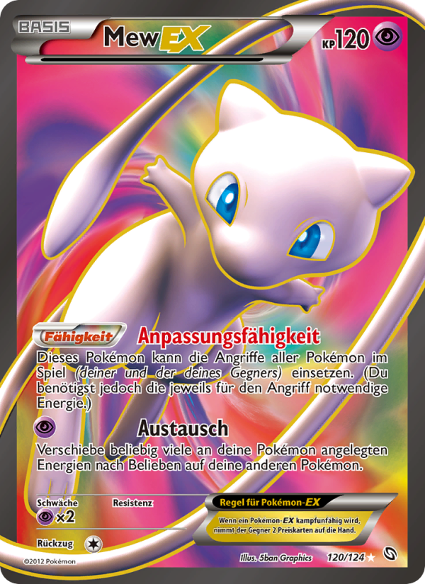 Mew-EX 120 — Dragons Exalted (German Pokémon TCG card)