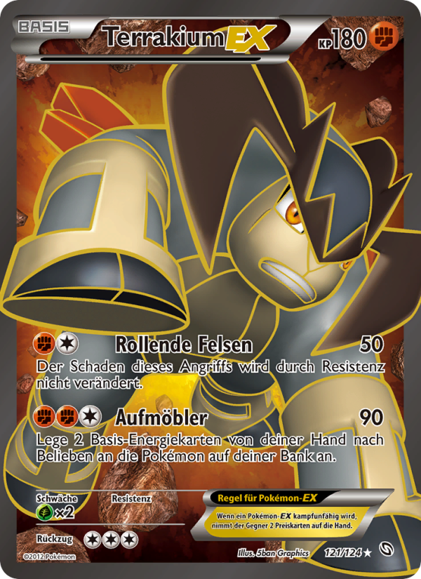 Terrakium-EX 121 — Dragons Exalted (German Pokémon TCG card)