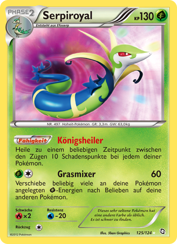 Serpiroyal 125 — Dragons Exalted (German Pokémon TCG card)