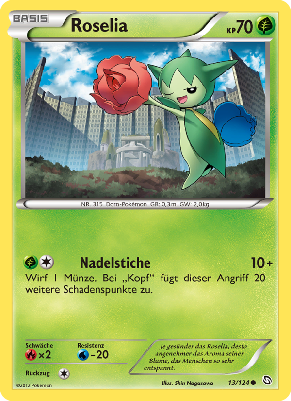 Roselia 13 — Dragons Exalted (German Pokémon TCG card)