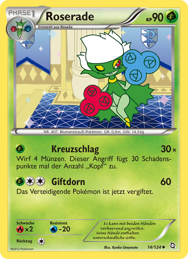 Roserade 14 — Dragons Exalted (German Pokémon TCG card)
