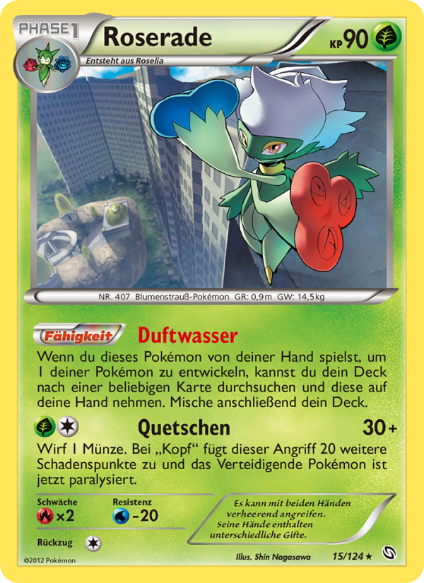 Roserade 15 — Dragons Exalted (German Pokémon TCG card)