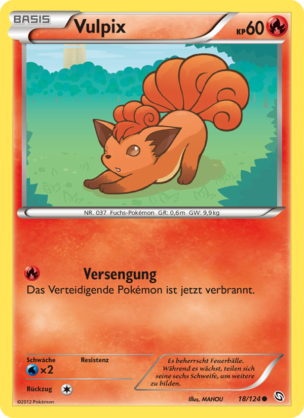 Vulpix 18 — Dragons Exalted (German Pokémon TCG card)