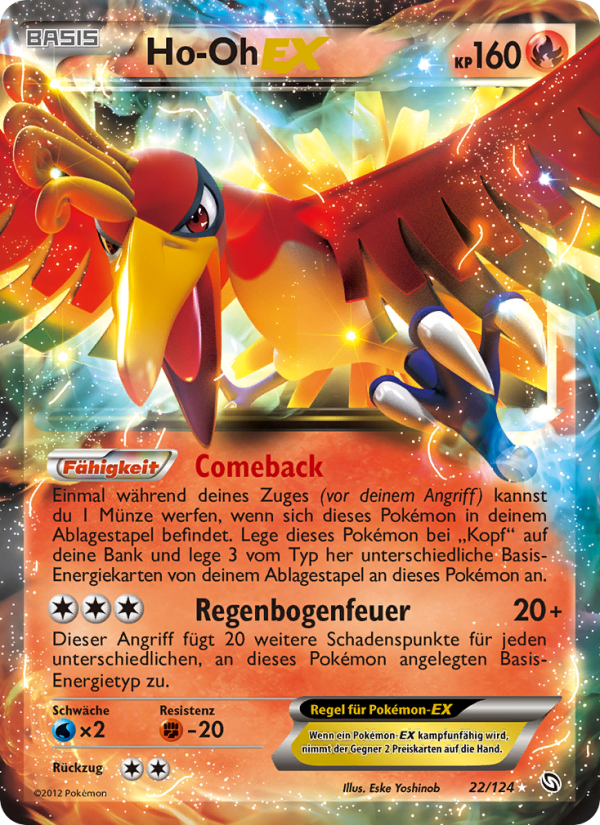 Ho-Oh-EX 22 — Dragons Exalted (German Pokémon TCG card)