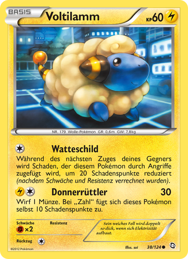 Voltilamm 38 — Dragons Exalted (German Pokémon TCG card)