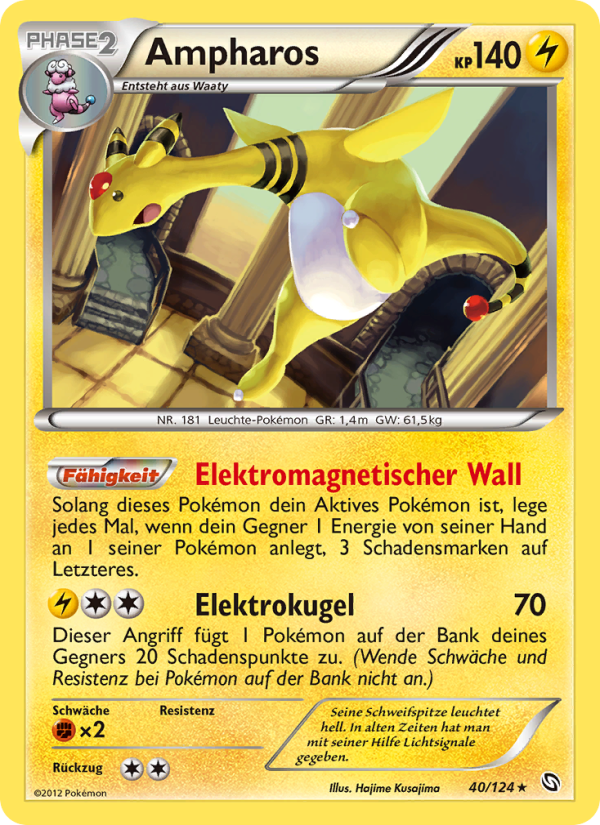 Ampharos 40 — Dragons Exalted (German Pokémon TCG card)