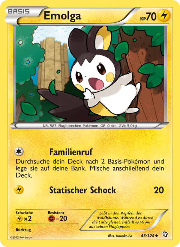 Emolga 45 — Dragons Exalted (German Pokémon TCG card)