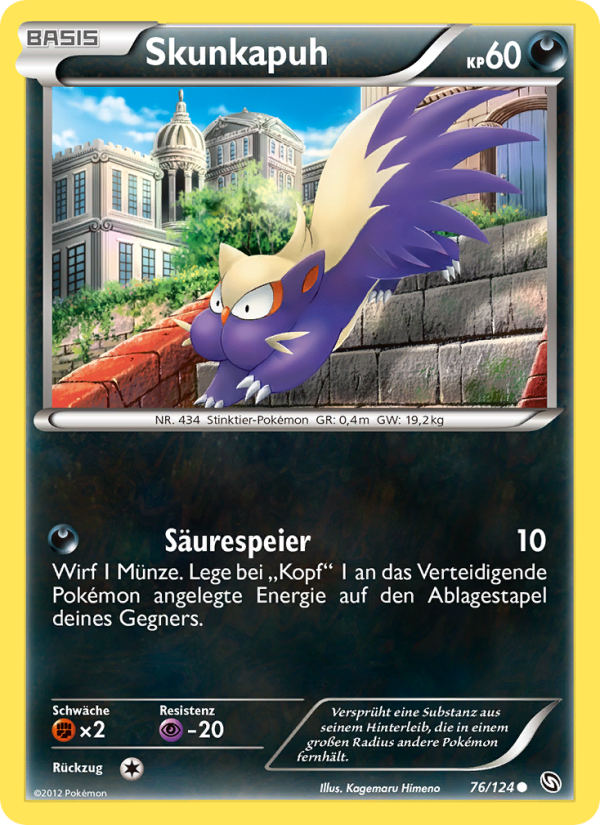Skunkapuh 76 — Dragons Exalted (German Pokémon TCG card)