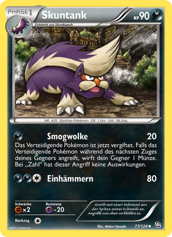 Skuntank 77 — Dragons Exalted (German Pokémon TCG card)