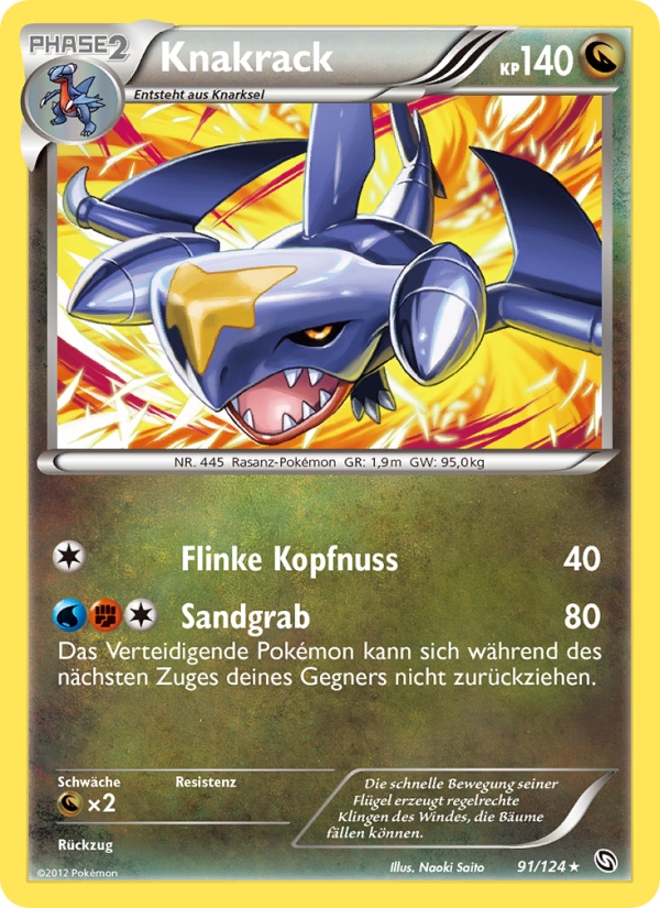 Knakrack 91 — Dragons Exalted (German Pokémon TCG card)
