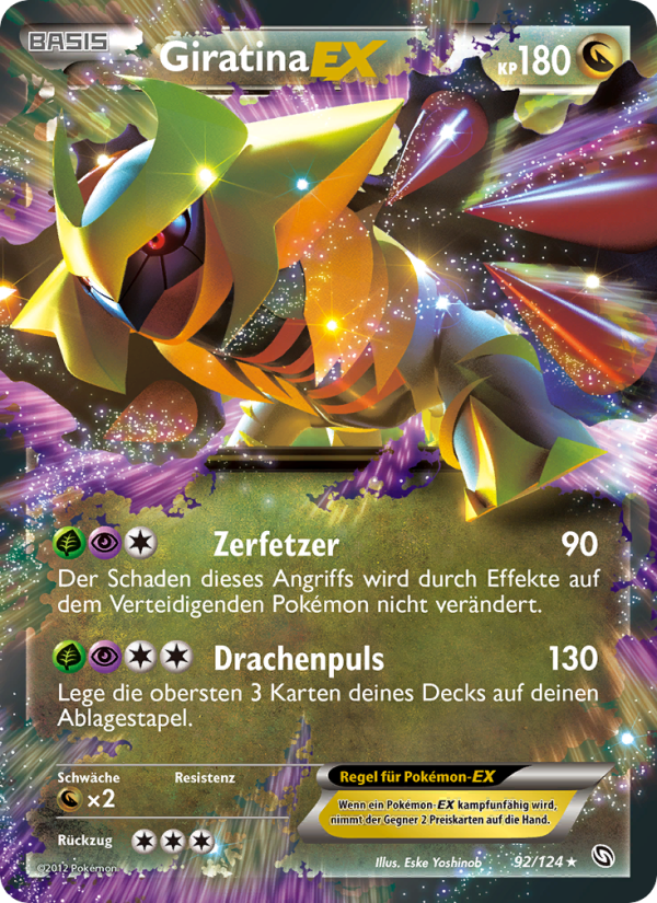 Giratina-EX 92 — Dragons Exalted (German Pokémon TCG card)
