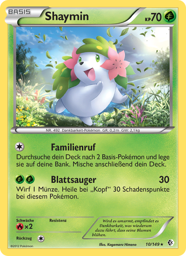 Shaymin 10 — Boundaries Crossed (German Pokémon TCG card)