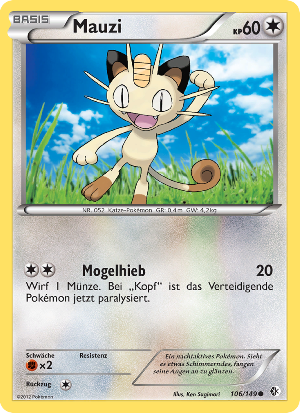 Mauzi 106 — Boundaries Crossed (German Pokémon TCG card)