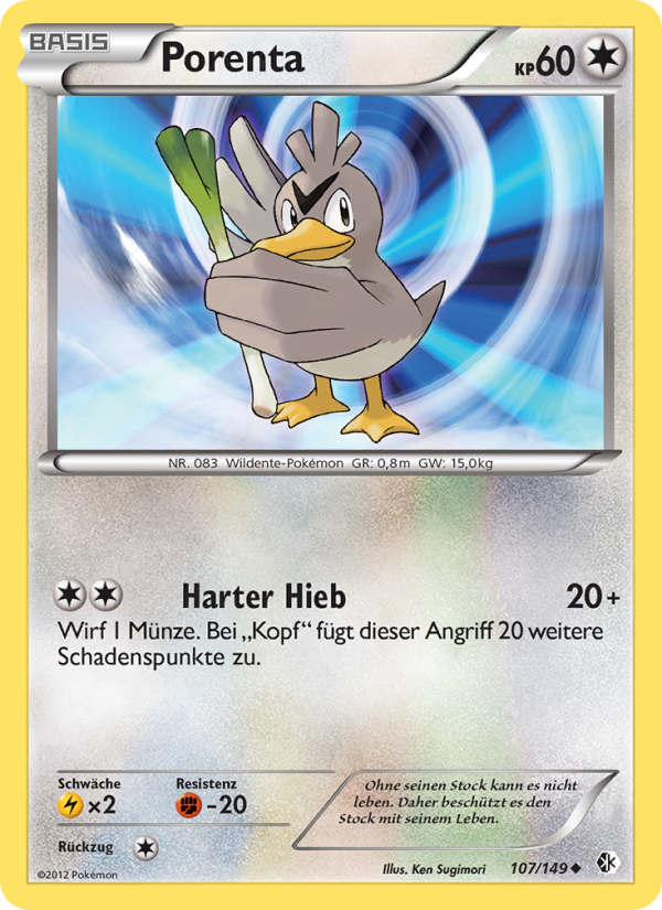 Porenta 107 — Boundaries Crossed (German Pokémon TCG card)