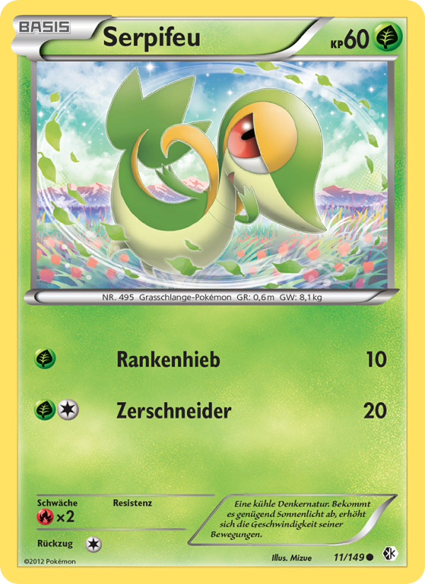 Serpifeu 11 — Boundaries Crossed (German Pokémon TCG card)