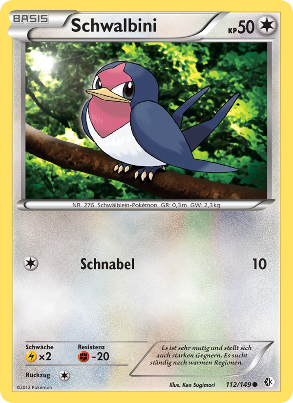 Schwalbini 112 — Boundaries Crossed (German Pokémon TCG card)