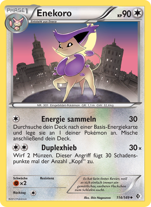 Enekoro 114 — Boundaries Crossed (German Pokémon TCG card)