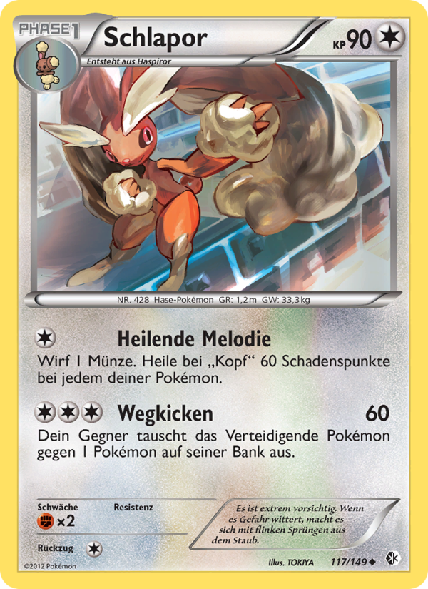 Schlapor 117 — Boundaries Crossed (German Pokémon TCG card)