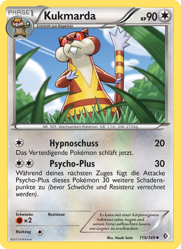 Kukmarda 119 — Boundaries Crossed (German Pokémon TCG card)