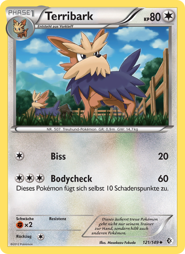 Terribark 121 — Boundaries Crossed (German Pokémon TCG card)