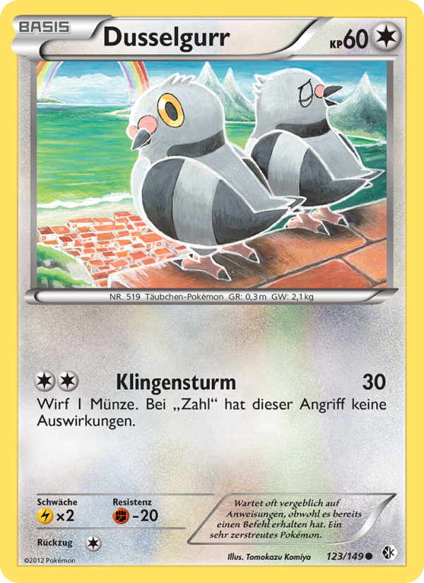 Dusselgurr 123 — Boundaries Crossed (German Pokémon TCG card)