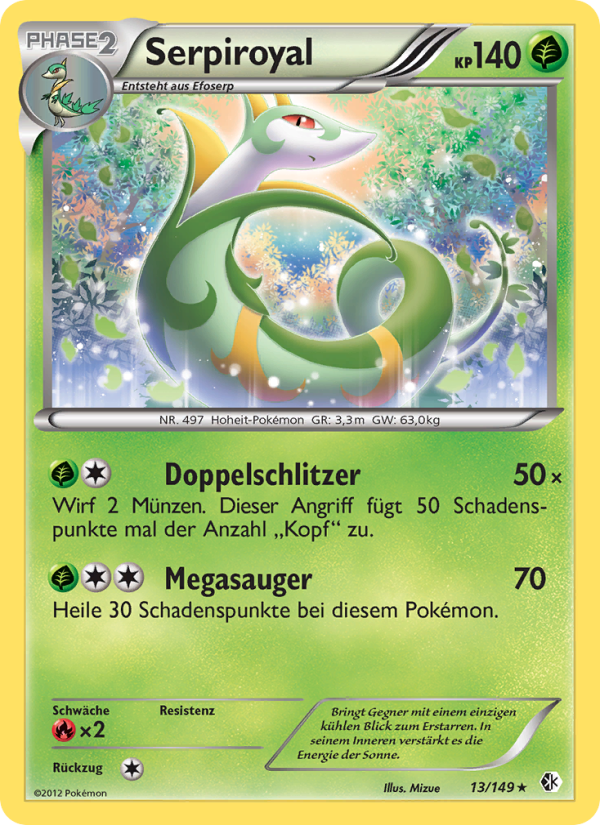 Serpiroyal 13 — Boundaries Crossed (German Pokémon TCG card)
