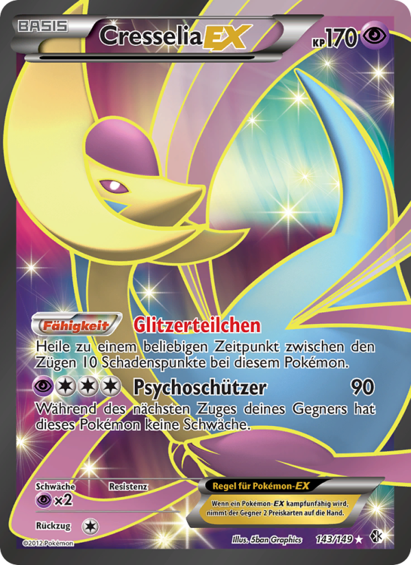 Cresselia-EX 143 — Boundaries Crossed (German Pokémon TCG card)