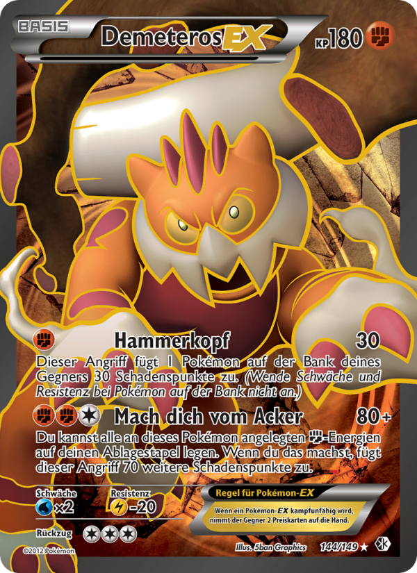Demeteros-EX 144 — Boundaries Crossed (German Pokémon TCG card)
