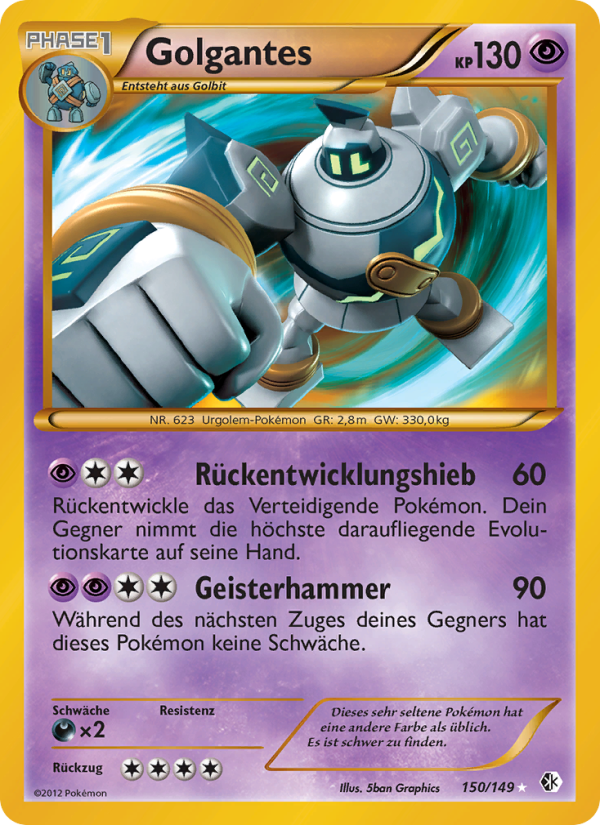 Golgantes 150 — Boundaries Crossed (German Pokémon TCG card)