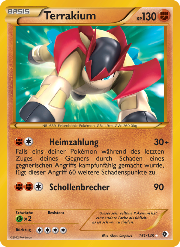 Terrakium 151 — Boundaries Crossed (German Pokémon TCG card)