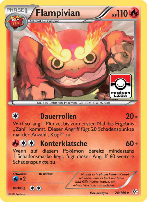 Flampivian 28 — Boundaries Crossed (German Pokémon TCG card)