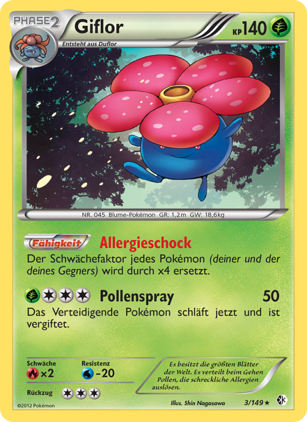 Giflor 3 — Boundaries Crossed (German Pokémon TCG card)
