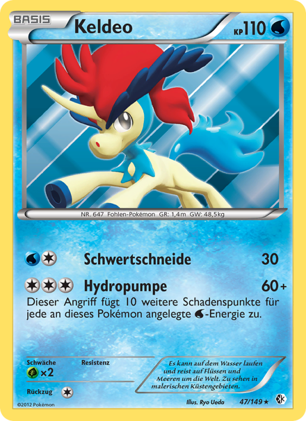 Keldeo 47 — Boundaries Crossed (German Pokémon TCG card)